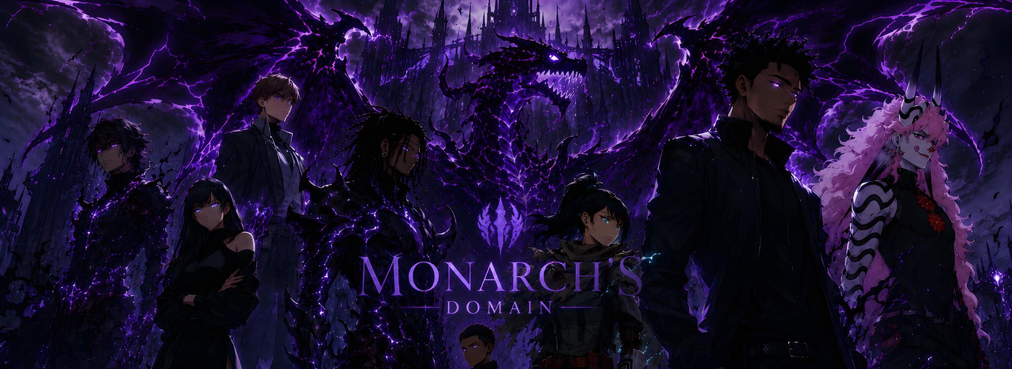 Discovery splash banner for Monarch's Domain Discord server