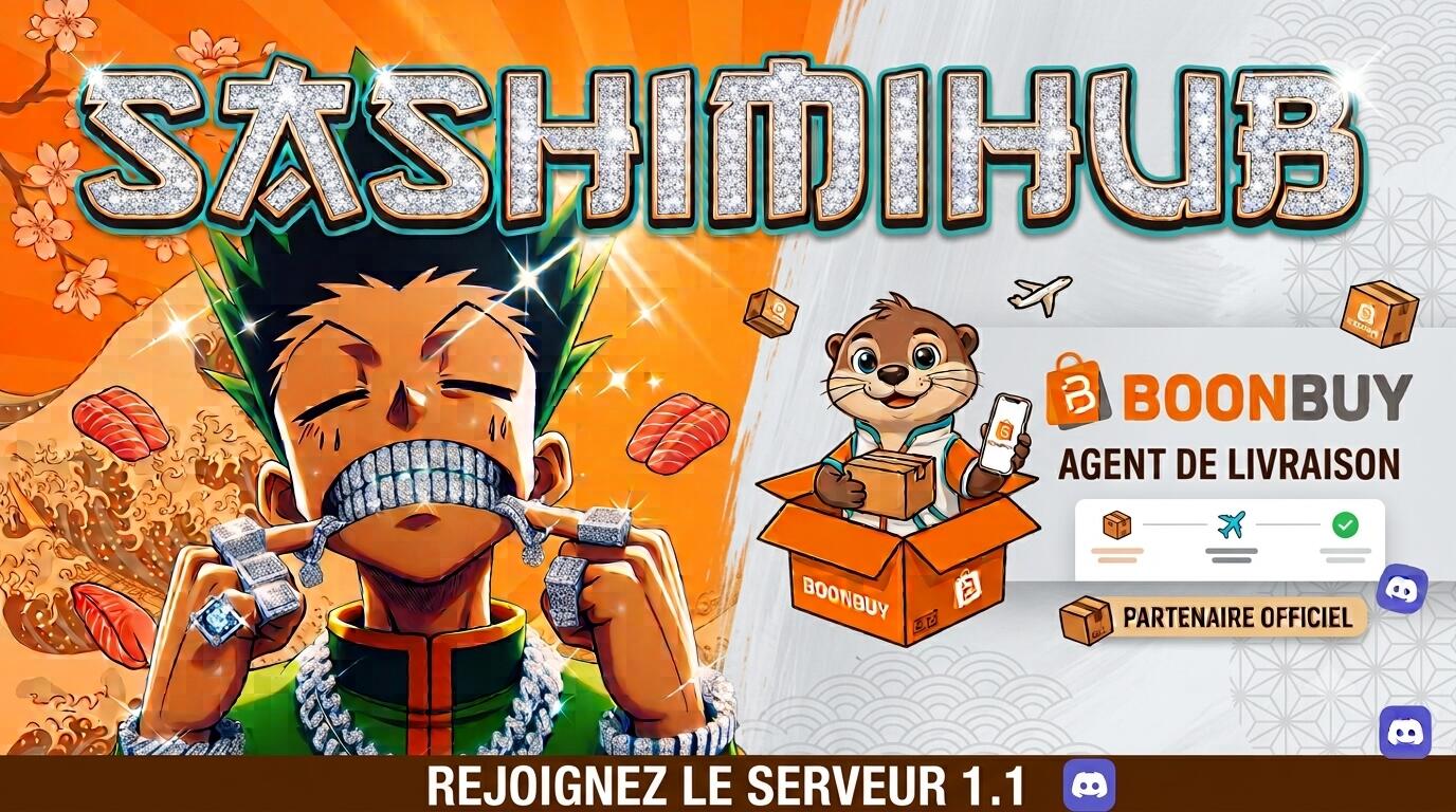 Discovery splash banner for Sashimi Hub Discord server
