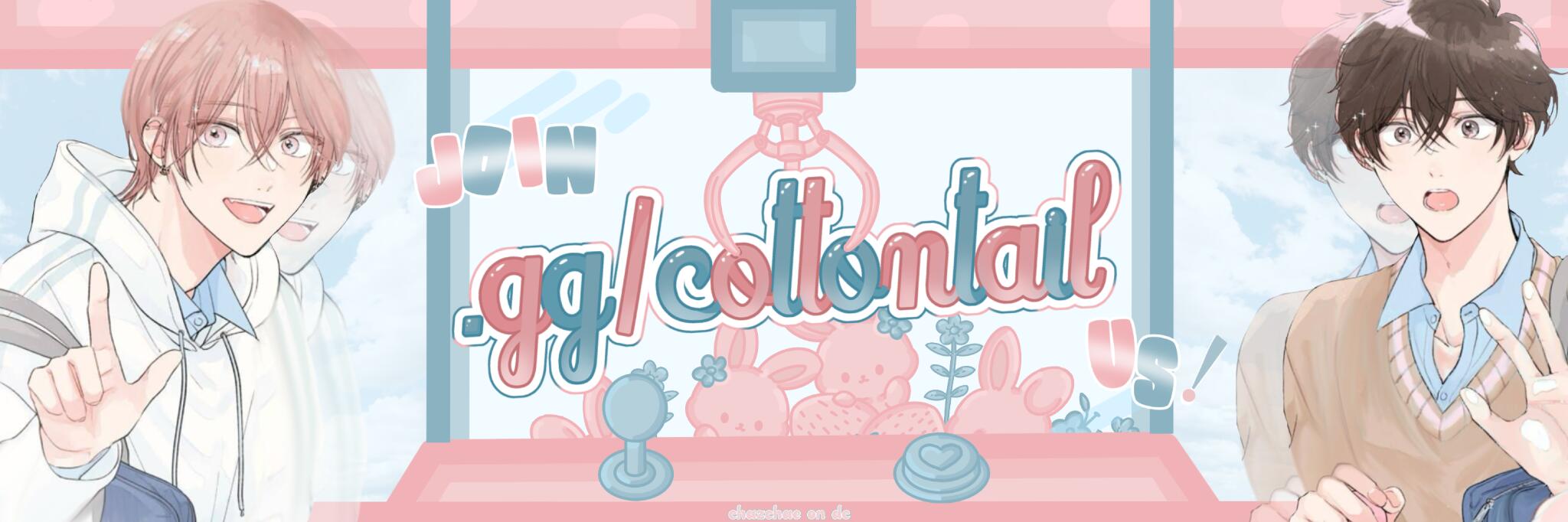 Discovery splash banner for 🐰﹒ノcottontail . social . decor . giveaways Discord server