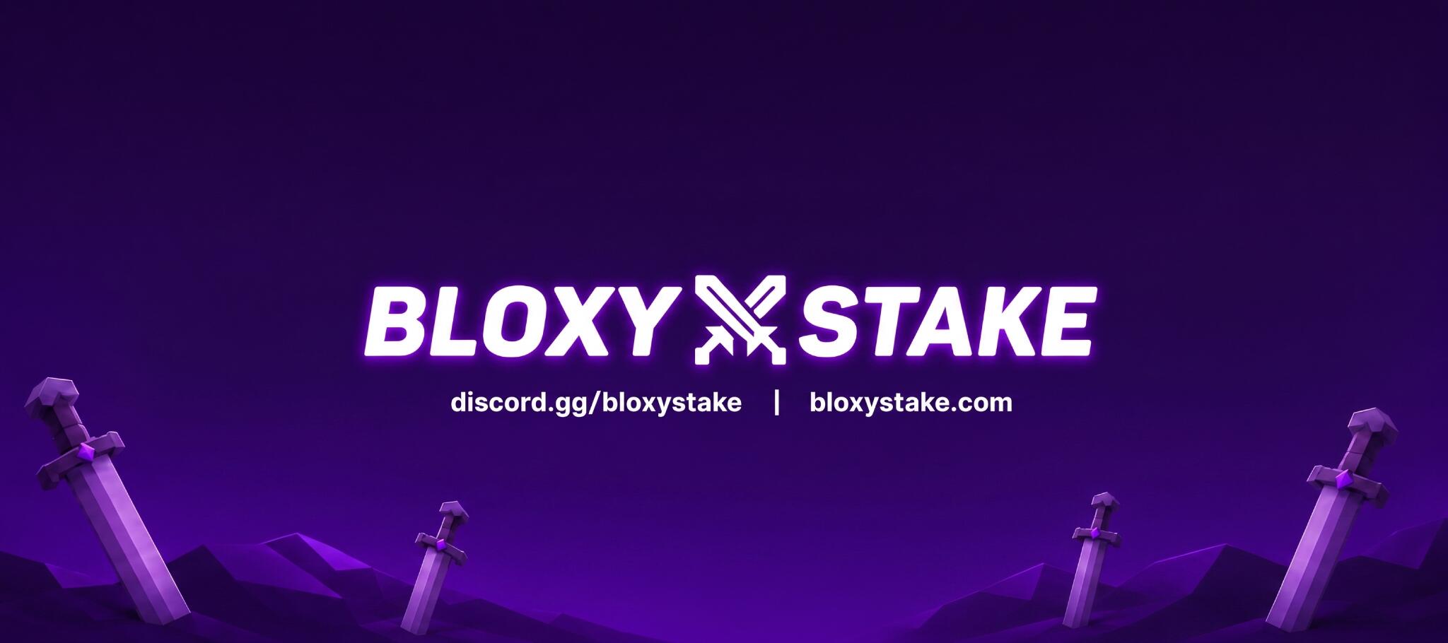 Discovery splash banner for BloxyStake.com Discord server