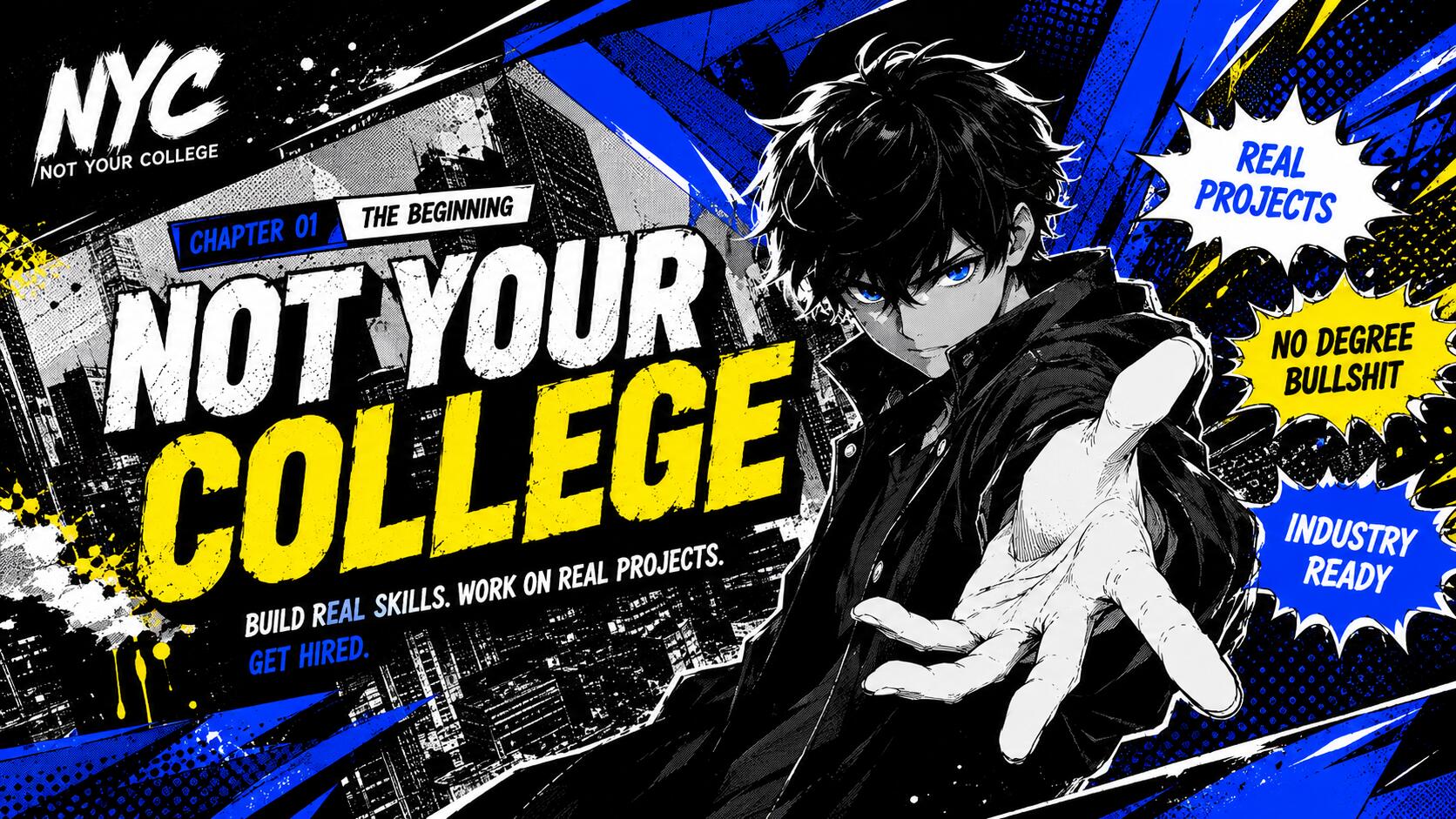 Discovery splash banner for Not Your College Discord server