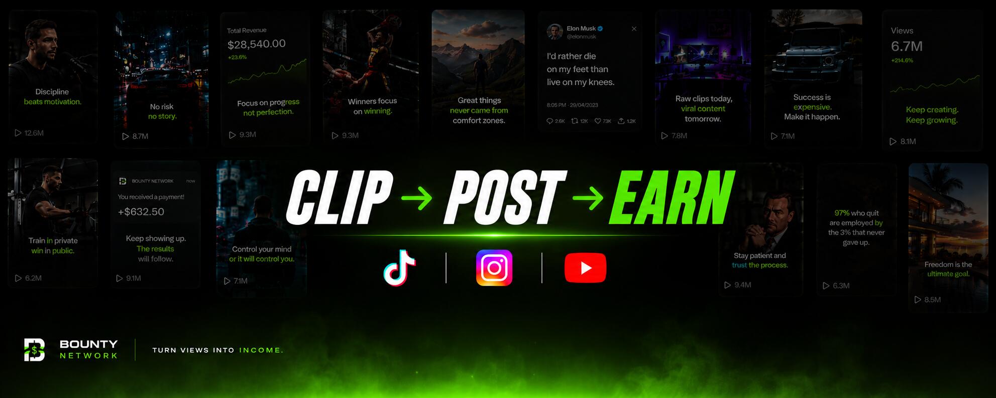 Discovery splash banner for Bounty Network Discord server