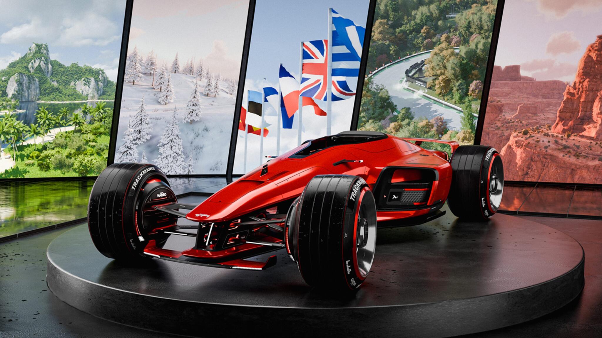 Discovery splash banner for Trackmania Discord server