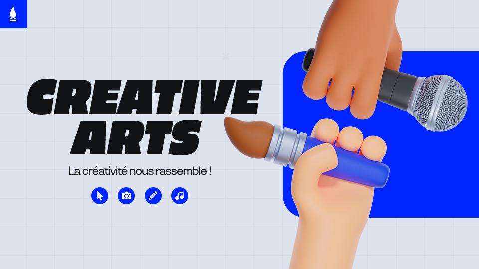 Discovery splash banner for Creative Arts Discord server