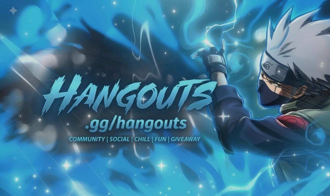 Discovery splash banner for Hangouts | Chilling • Social • Gaming • Fun Discord server