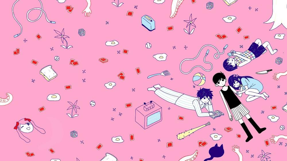 Discovery splash banner for OMORI en français Discord server