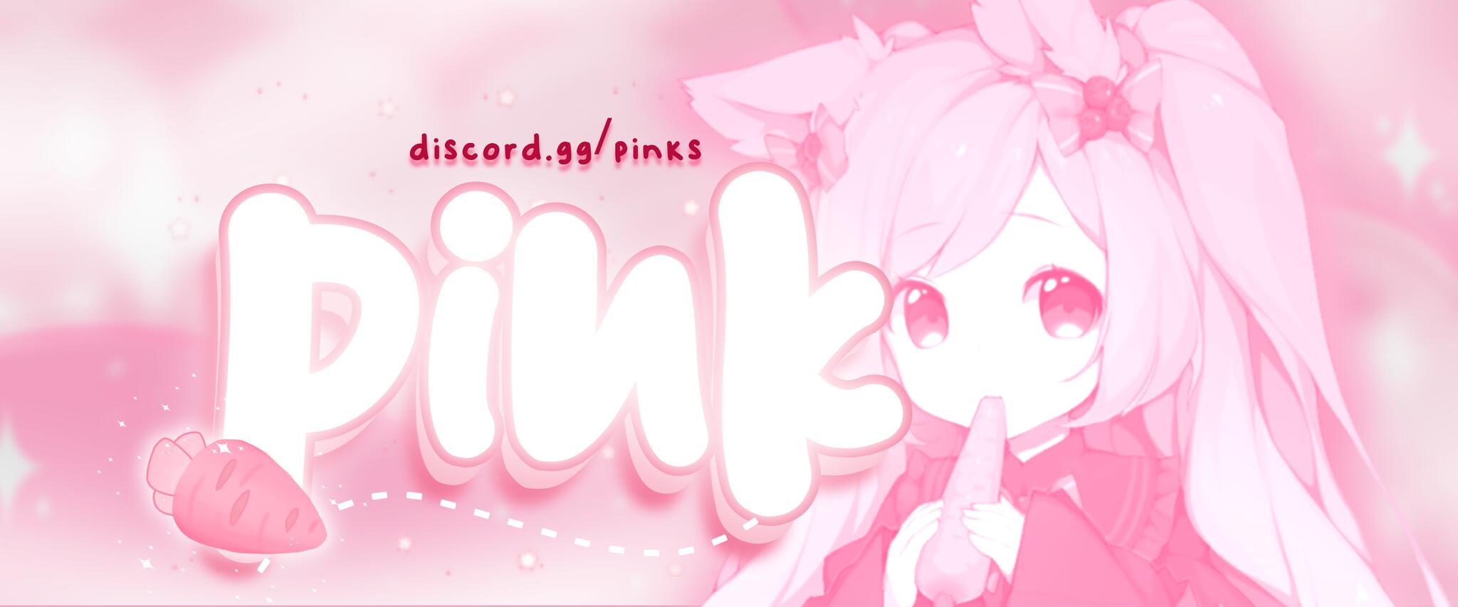 Discovery splash banner for Ი ᰍ ݃ ݁ᣟ݂ pink paradise・chatting・ server tag・nitro・bunny・cute・kawaii・venting・valorant・emotes Discord server