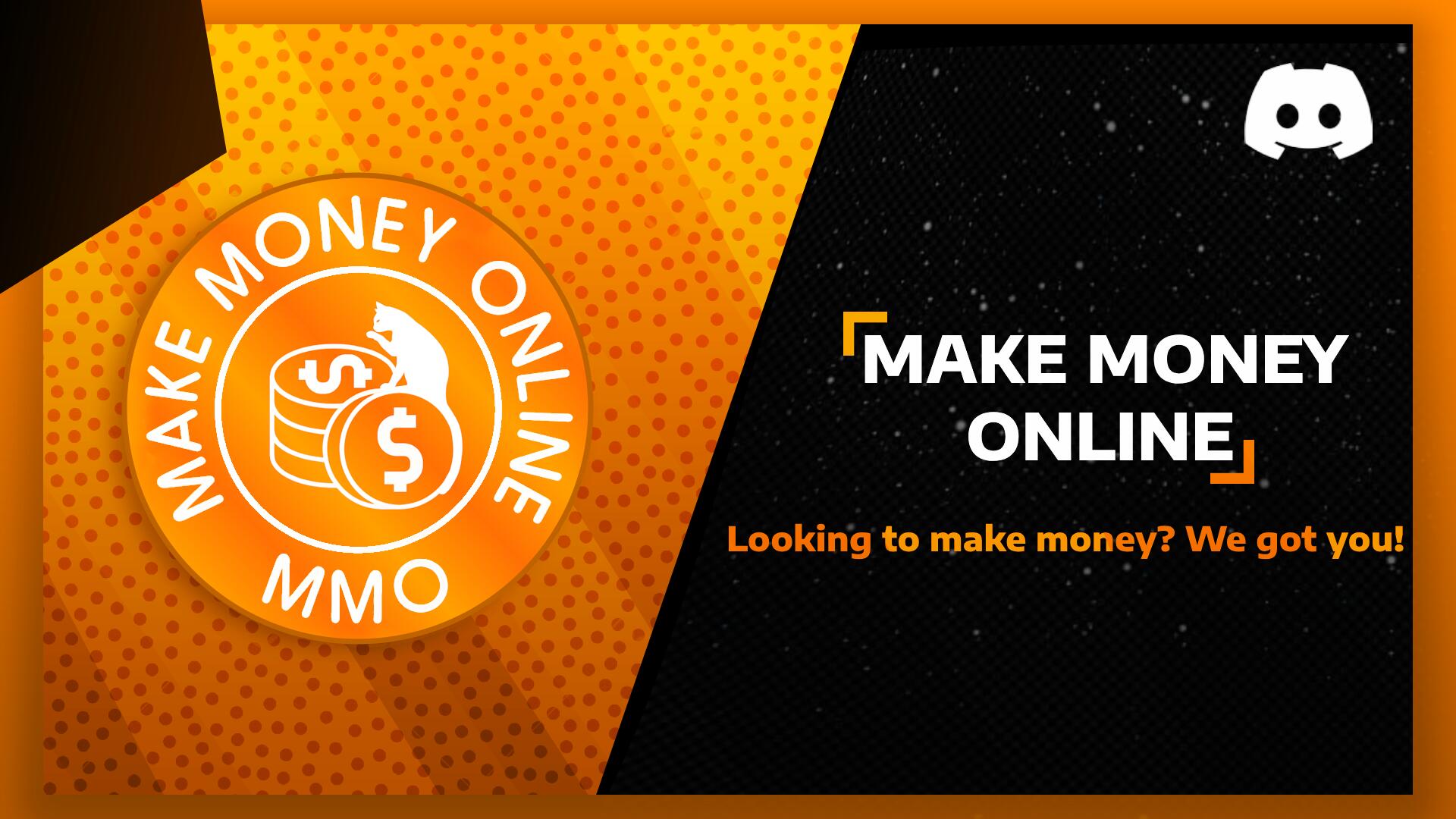Discovery splash banner for Make Money Online πΈ Discord server